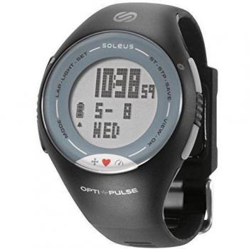 Soleus Pulse Reloj con Monitor de Actividad física y Ritmo cardíaco, Unisex Adulto, Gris/Negro