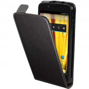 Muvit MUSLI0434 - Funda slim negro + protector de pantalla para BQ Aquaris 5 HD