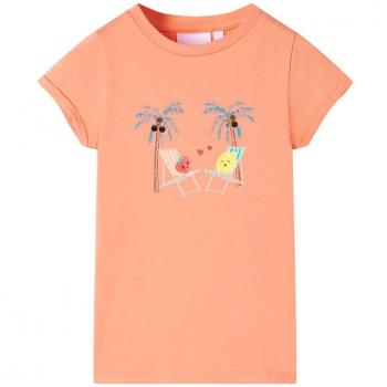 Camiseta infantil color melocotón 92