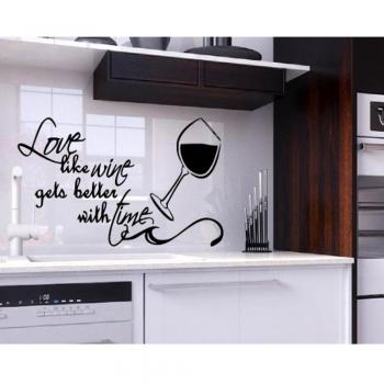 Love Like Wine Vinyl Wall Quote Kitchen Wall Sign Decal Vinyl Sticker For Shop Office Home Cafe Hotel