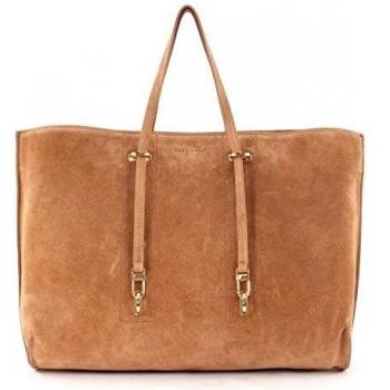 COCCINELLE Iggy Suede Shopper Bolsa Bag Cuoio