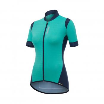 Santini Wave - Camiseta de Manga Corta para Mujer, Mujer, Color Acqua Blue, tamaño X-Large
