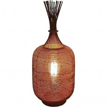 Lámpara de mesa dorada de metal y hierro, 40 W, 220-240 V, dimensiones 22 x 22 x 48 cm