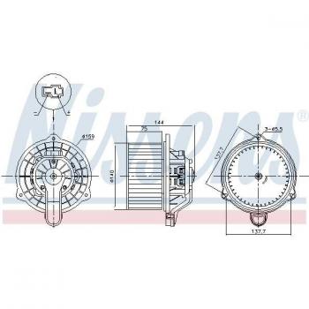 Ventilador interior NISSENS 87568 - Interior blower, compatible con múltiples modelos de vehículos, diseño eficiente para una óptima circulación del aire, fácil instalación, fabricado con materiales de alta calidad para mayor durabilidad y rendimie