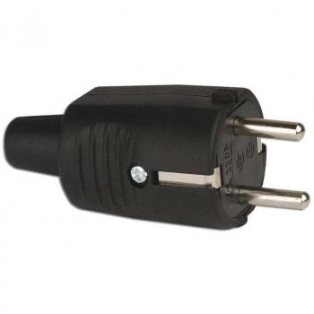 CLAVIJA GOMA 16A 230 V NEGRO SIMON con Tecnología de Protección contra Sobretensiones
