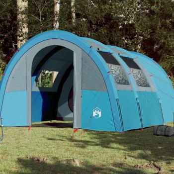 Tienda de Campaña Túnel Impermeable para 4 Personas en Color Gris, Azul y Verde
