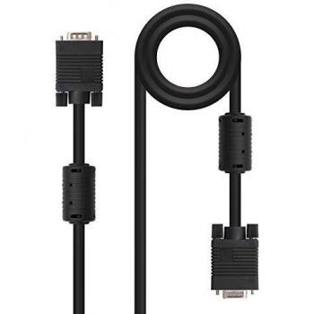 Cable Extensor VGA con Ferrita, Conector D-SUB Macho a HD SUB Hembra, 1.8m, Beige