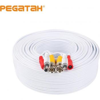 Cable Coaxial BNC CCTV 3 en 1 con Conector RCA y DC - Cable de Video, Audio y Energía para Cámaras de Seguridad