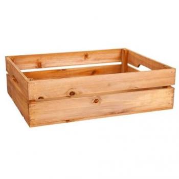 Cajón de Madera Marrón Resistente Wanderlust Deco 44x34x12,5h Cm - Amplio Espacio