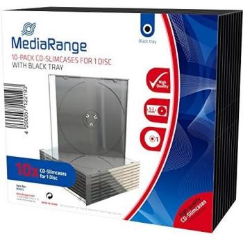 MediaRange BOX32 funda para discos ópticos Funda de DVD 1 discos Negro, Transparente - Fundas para discos ópticos