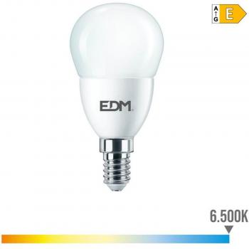 Bombilla Esférica LED E14 7W 806lm 6500K Luz Fría Ø4,8x9,5cm EDM