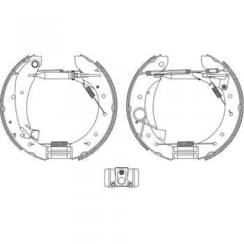 HELLA 8DB 355 004-241 Juego de zapatas de frenos - R0640