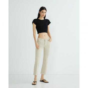 Pantalón acampanado tostado de mujer Vero Moda Wild con bolsillos