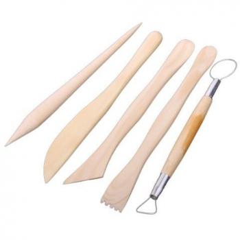 Generic - 5 x madera escultura cerámica de arcilla talla tool set