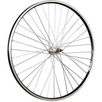 Rueda trasera de bicicleta ZAC19 28 pulgadas con buje de rosca negro/plata