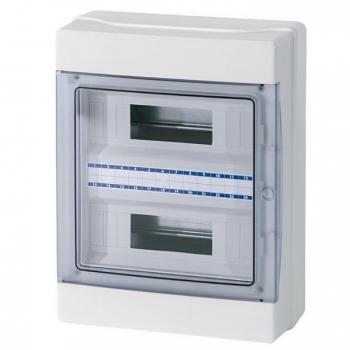 Centralita de Pared Estanca IP65 de 24 Módulos con Puerta Ahumada - 300x400x140 mm - Faeg FG14524