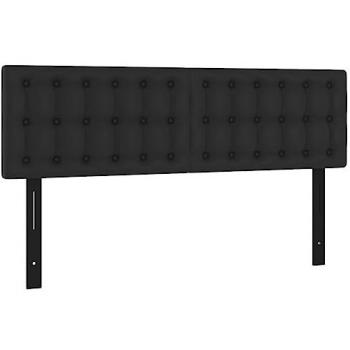 Cabeceros 2 unidades cuero sintético negro 72x5x78/88 cm