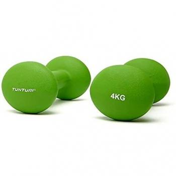 Tunturi 14TUSCL378 Mancuernas, Unisex Adulto, Verde, 4 kg