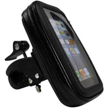 Soporte Sostenedor Montaje en Manillar con Bolsa Impermeable de Móvil Teléfono para Moto Motocicleta Bicicleta M