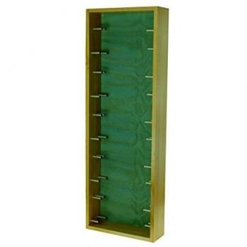 Expovinalia ex9174 Botellero de Pared, Capacidad 10 Botellas, Madera, Natural Barnizado y Azul, 56x12x105 cm