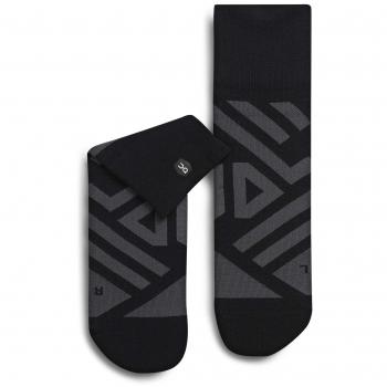 Calcetines de running On Performance Mid para hombre, color negro gris oscuro, talla L