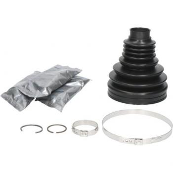 Kit de fuelles para eje de transmisión SPIDAN 25826, incluye fuelles de goma, abrazaderas metálicas y herramientas para instalación, diseñado para vehículos específicos, resistente a altas temperaturas y condiciones adversas
