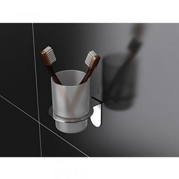 Portavasos de acero pulido con fijación adhesiva Capannoli Easy YE103 VS55A