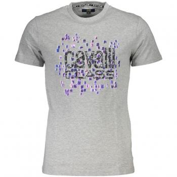 Cavalli Class Gray Cotton T-Shirt - XL