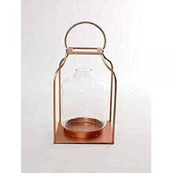 Farol Metal y Vidrio Nórdico Cobre 34 x 52