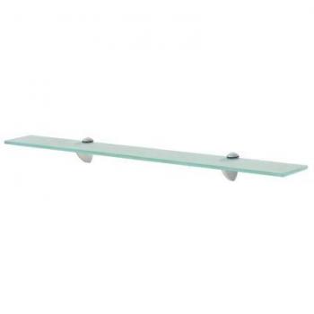 Estante flotante de cristal 70x20 cm 8 mm transparente, negro y blanco - Mueble de almacenaje estantería para oficina, estudio, sala de estar y dormitorio