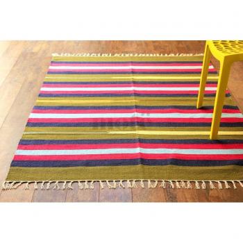 Viga 120 x 180 cm (4 'x6' hecho a mano multicolor rayas área alfombra, estilo: 2398