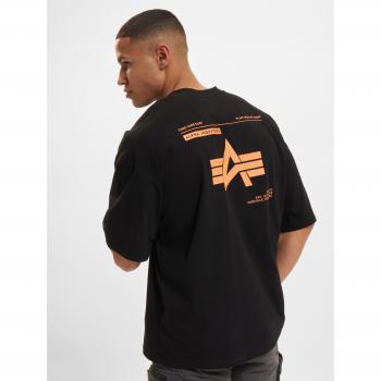 Alpha Industries Men's Black Oversized Logo T-Shirt