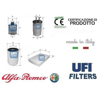 Juego de 4 filtros hoja UFI Alfa Romeo Giulietta 2,0 JTDM