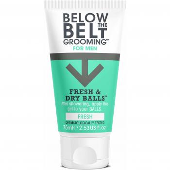 Desodorante Íntimo y Crema Anti-Rozaduras para Hombres Below The Belt Grooming Fresh & Dry Balls, 75 ml