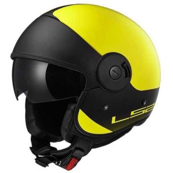 LS2 305974253XL OF597 Casco Cabrio Via, Color Matt Hi/Vis Amarillo/Negro, Tamaño XL