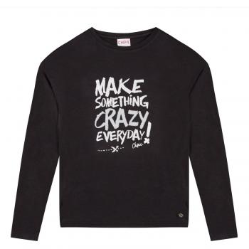 Chipie 8m10006, Camiseta para Niñas, Negro