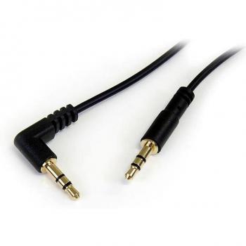 StarTech.com 1 ft Slim Right Angle 3.5mm Stereo Audio Cable - Male/Male