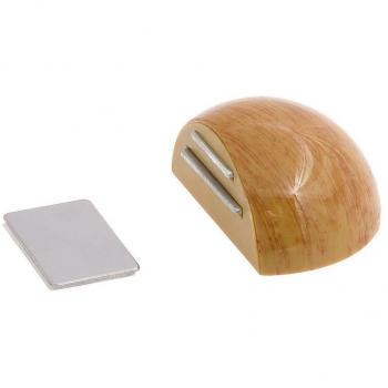 WOLFPACK LINEA PROFESIONAL 5320343 Tope Puerta Adhesivo con Imán Retenedor Color Madera, Marrón, 12x9x3 cm