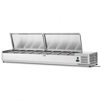 Vitrina Refrigerada de Mostrador - 200 x 39 cm - 9 Contenedores GN 1/3