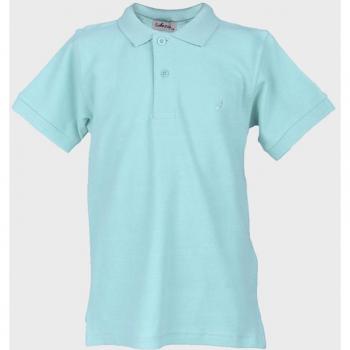 Polo de niño verde agua con detalle bordado