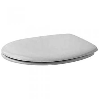 Duravit 0064200000 asiento de inodoro con bisagras de cierre suave, acero inoxidable, blanco