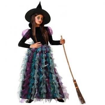 Disfraz de Bruja Verde para Niña con Sombrero, Talla 3 a 4 Años
