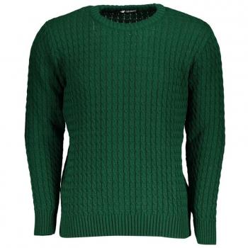 U.S. Polo Assn. Men's Green Twist-Knit Crew Neck Sweater - Size L