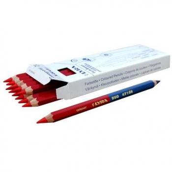 Lápices bicolor Outifrance 12 unidades azul/rojo 175 mm