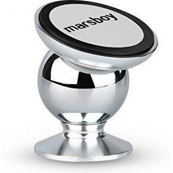 Marsboy SX-003 - Soporte Metálico Rotación 360° con Imán Magnético de Coche para Teléfono Móvil iPhone, Samsung, Otro Smartphone y Dispositivo GPS