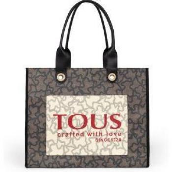 Tous Bolso de Hombro Amaya Kaos Icon Grande para Mujer con Estampado de Logos en Color Negro