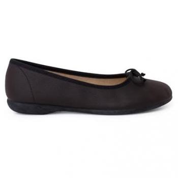 Bailarinas de niña lacito flexibles de piel vegana en color negro, talla 33