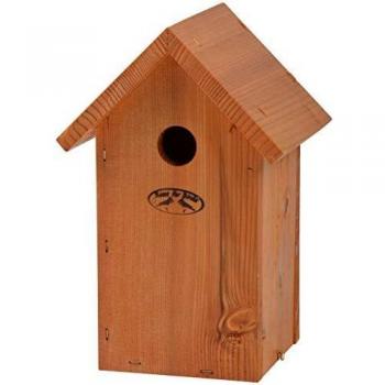 Casa para pájaros Pimpelmees de madera de Douglas - 14,3 x 17 x 25,7 cm - Marrón