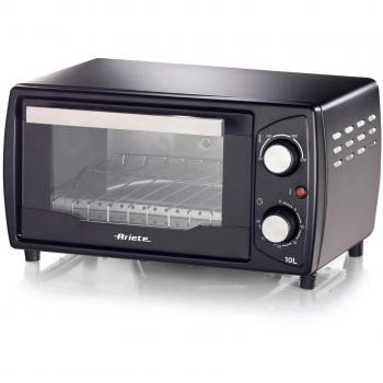 Horno Eléctrico Ariete 3920, 1000W, Capacidad 10L, Temporizador 30 Minutos, Temperatura Máxima 230°C, Doble Cristal, Parrilla de Acero Inox