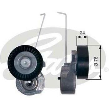 Polea tensora GATES T38495 para correa poli V, incluye características de alta durabilidad, diseño eficiente para tensión óptima de la correa, fabricada con materiales de calidad para un rendimiento confiable y reducción de ruido